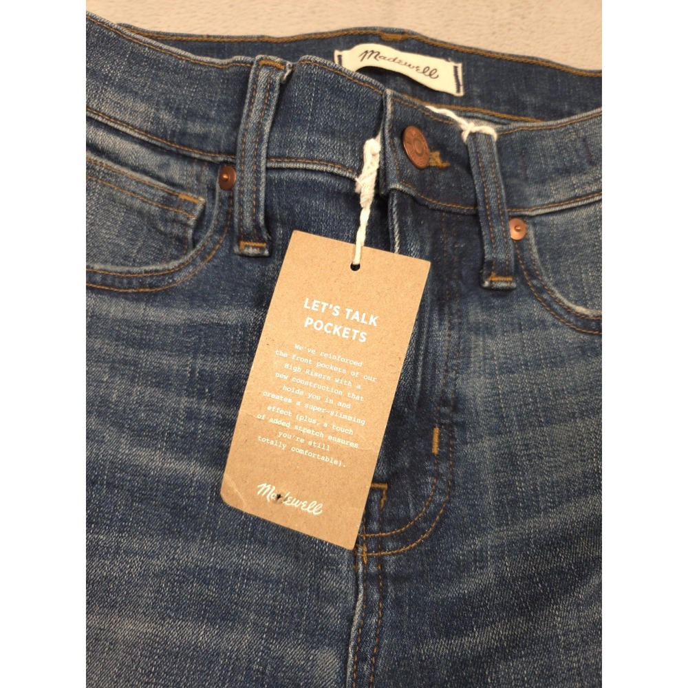 New Madewell 9" High Rise Skinny Denim Jeans 26 York Wash - Picture 6 of 10